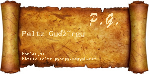 Peltz György névjegykártya